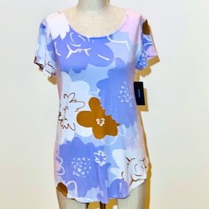 🔴🌸 NWT - Alfani Floral Short Sleeve T-shirt - Size Medium